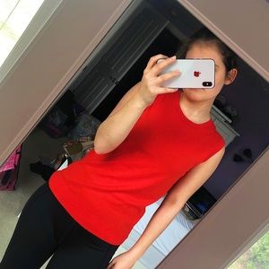 Red J. Crew Tank top